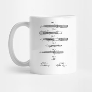 Fountain Pen Vintage Patent Hand Drawing Mug